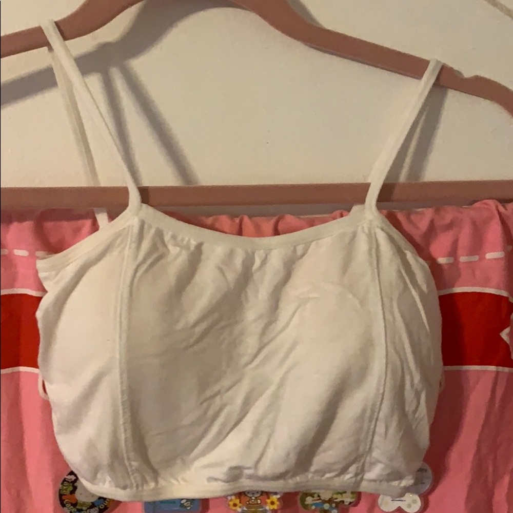 NEW white bralette with cross back